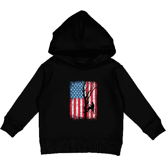 American Flag Arborist Gift For Men Cool Tree Love Kids Pullover Hoodies
