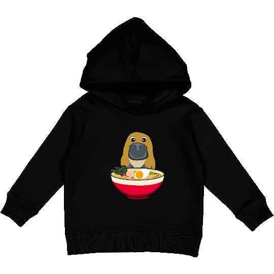 PLATYPUS RAMEN Kids Pullover Hoodies