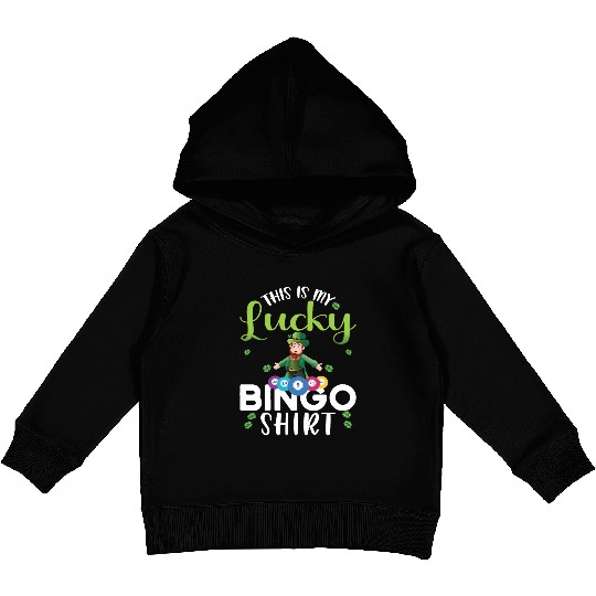 Funny Bingo Player St Patricks Day Kids Pullover Hoodies