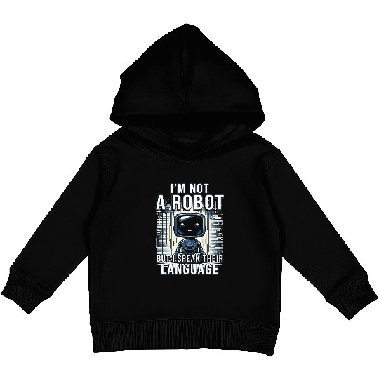 Robotics Engineer I'm Not A Robot Kids Pullover Hoodies