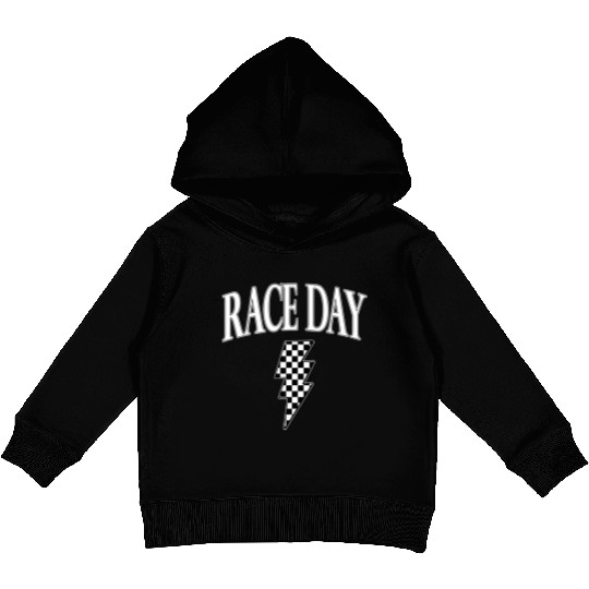 Race Day Checkered Kids Pullover Hoodies