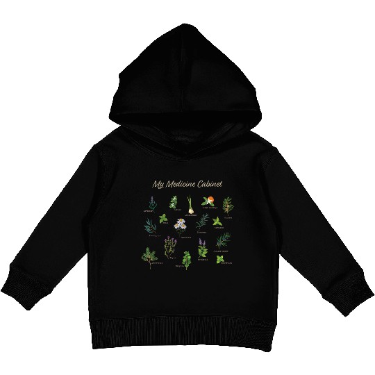 Medicine Cabinet Plants Medicinal Herbs Kids Pullover Hoodies
