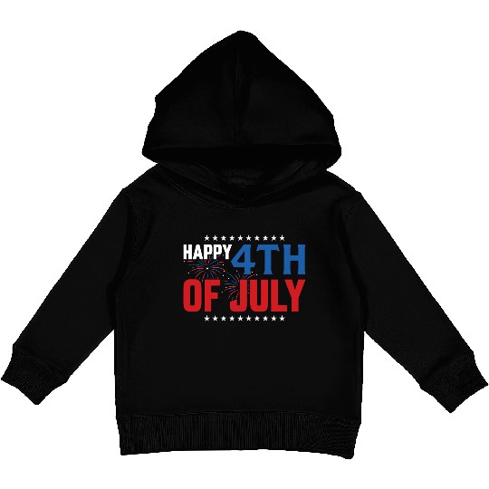 Happy 4th Of July US Independence Day Kids Pullover Hoodies