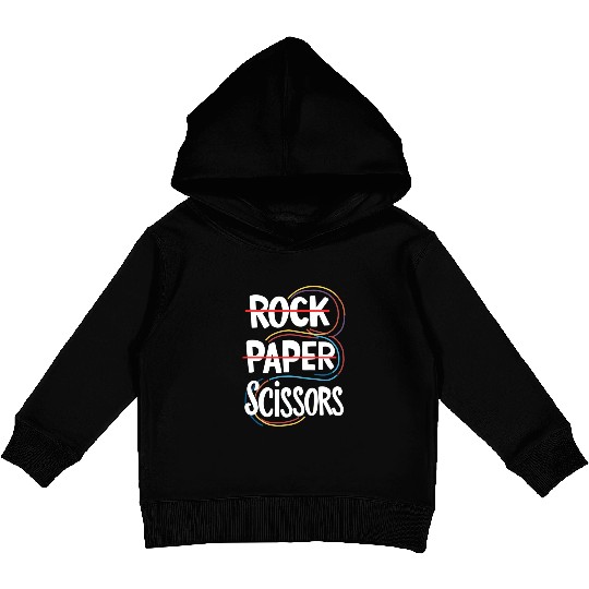 Rock Paper Scissors Lesbian Funny Gay Pride LGBT Kids Pullover Hoodies