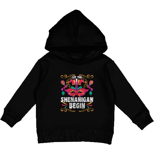 Carnival Street Festival Mardi Gras Queen Kids Pullover Hoodies