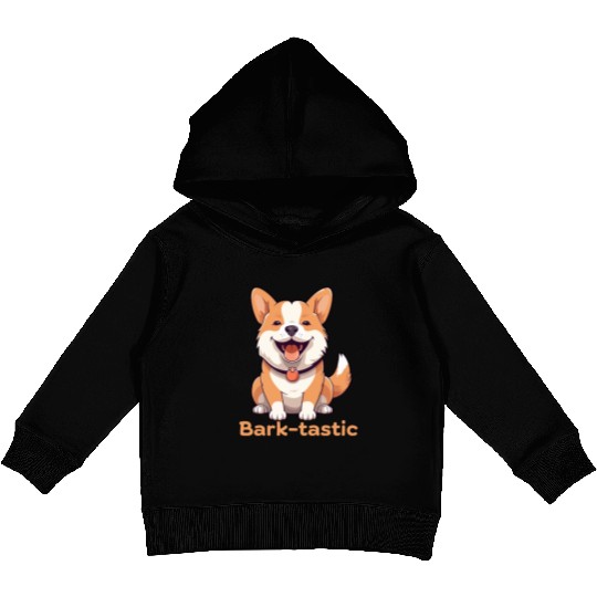 Cute shiba inu puppy dog with funny Bark-tastic te Kids Pullover Hoodies