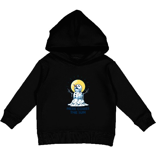 Here Comes The Sun Snowman Kids Pullover Hoodies