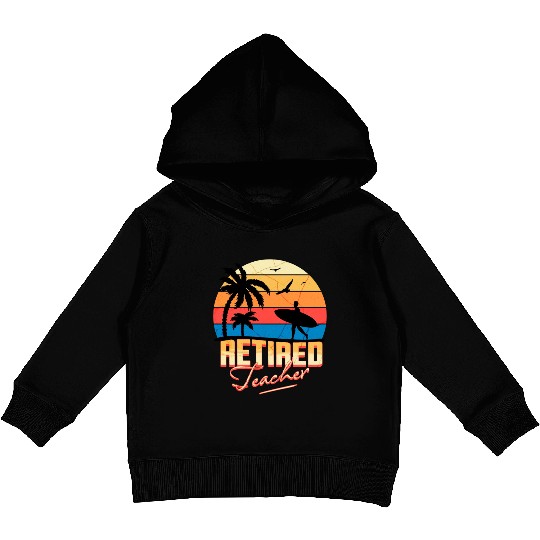 Retired Teacher Kids Pullover Hoodies