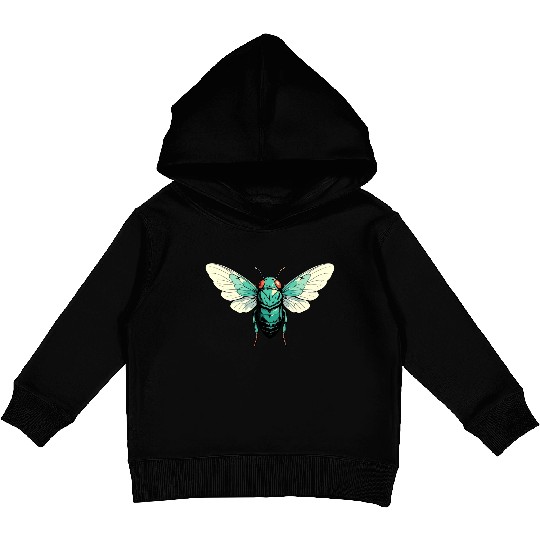 Cicada Insect Animal Lover Funny Design Kids Pullover Hoodies