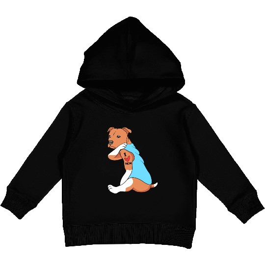 Staffordshire Bull Terrier Dog Mom Kids Pullover Hoodies
