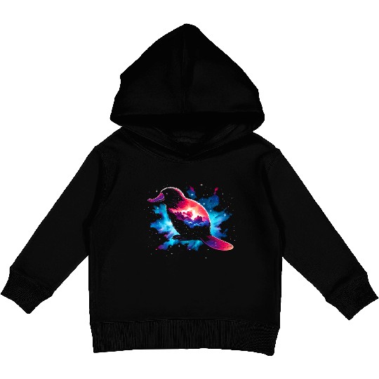 Cool Platypus Galaxy Space Art Kids Pullover Hoodies
