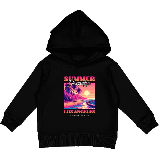 Summer Paradise Los Angeles Venice Beach Kids Pullover Hoodies