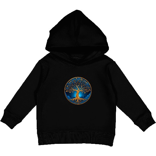 Irish Nordic Celtic Tree of Life Yggdrasil Kids Pullover Hoodies