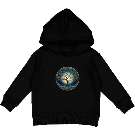 Irish Nordic Celtic Tree of Life Yggdrasil Kids Pullover Hoodies