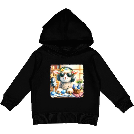 Easter Lamb Cozy Sunglasses Treats Kids Pullover Hoodies
