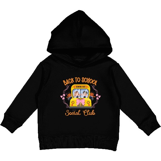 Back to school Soociial Clubb school bus Halloween Kids Pullover Hoodies