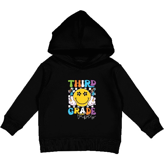 Third Grade Vibes Back To School Teacher Kids Pullover Hoodies