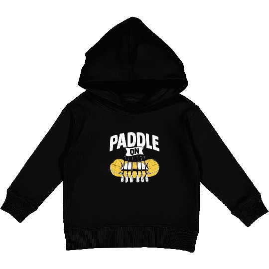 Paddle On Rafting White Water Kids Pullover Hoodies