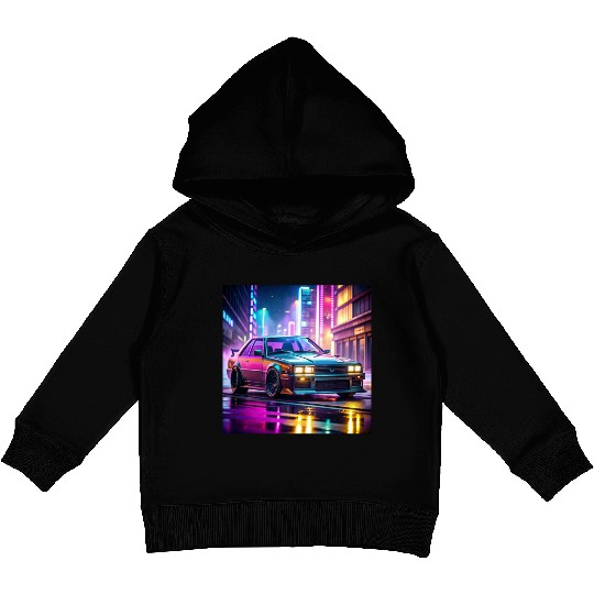 gta 5 drift car cyberpunk Kids Pullover Hoodies