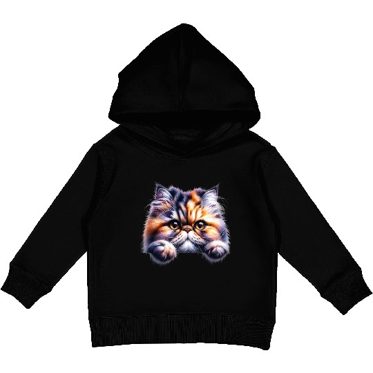 Persian cat Kids Pullover Hoodies