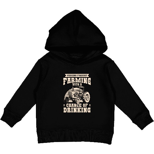 Farmer Demonstrating Harvest Kids Pullover Hoodies
