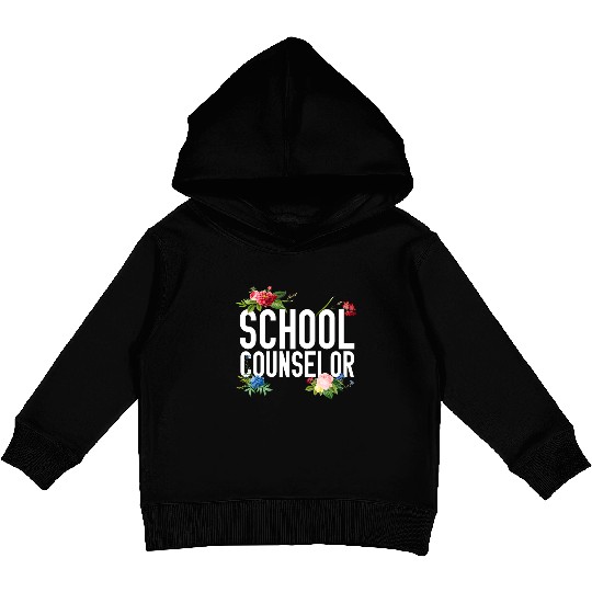 School Counselor Flower Floral Kids Pullover Hoodies