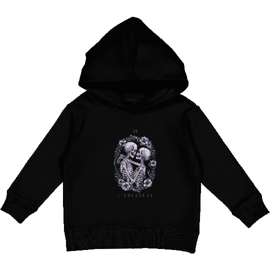 VI The Lovers Tarot Card Classic Design Kids Pullover Hoodies