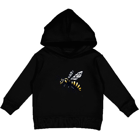 Two Color Wasp Insect Art 2 Kids Pullover Hoodies