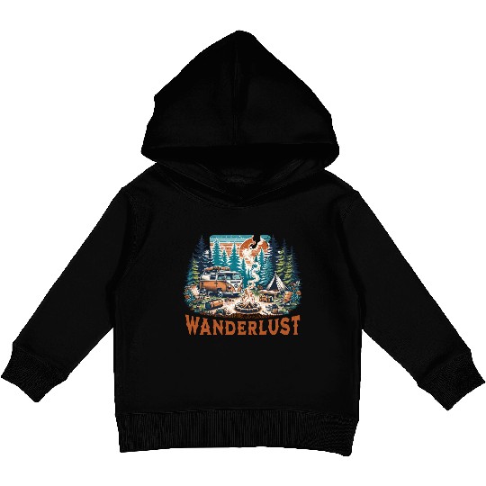 'Wanderlust' Nature Adventure GD Kids Pullover Hoodies