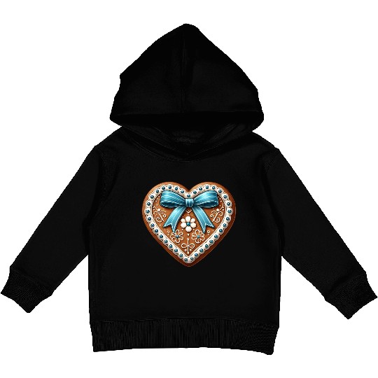 Gingerbread heart: Sweet tradition and love united Kids Pullover Hoodies