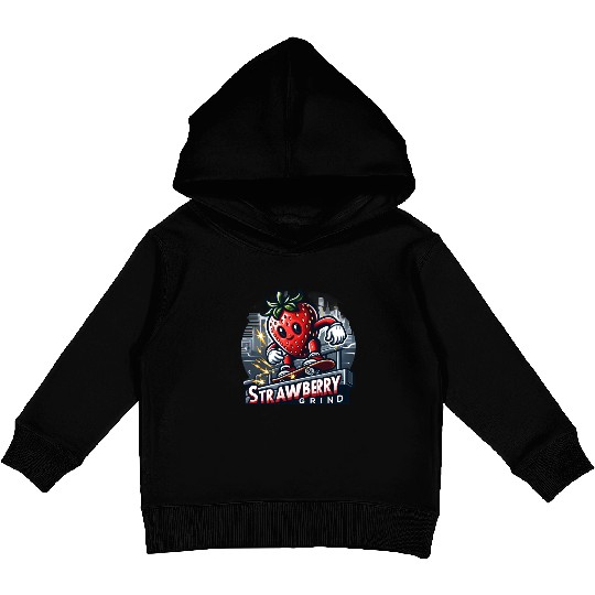 Strawberry Grind – Skater Berry Kids Pullover Hoodies