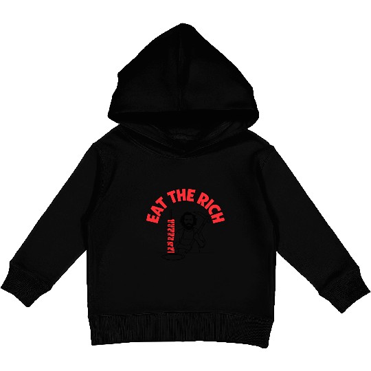 Eat The Rich Döner Kebab Parody Design Kids Pullover Hoodies