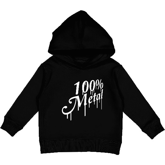 100 % Percent Metal Music Fun Graffiti Drops Stamp Kids Pullover Hoodies