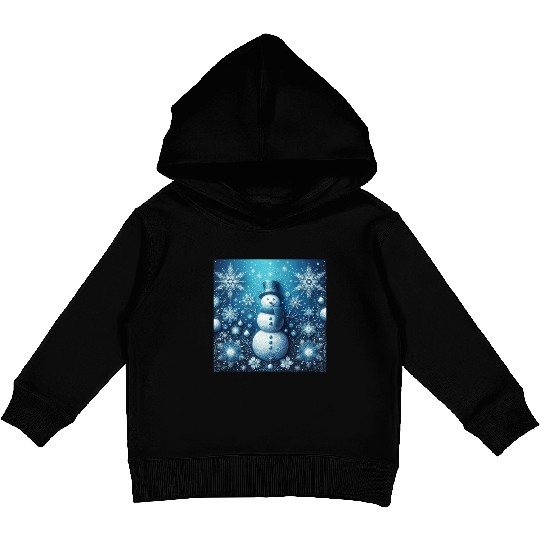 snowman christmas holiday Kids Pullover Hoodies