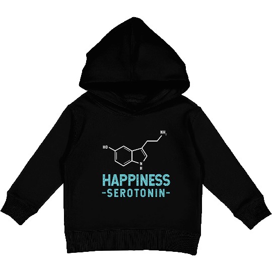 Organic Chemistry Happiness Serotonin Molecule Kids Pullover Hoodies
