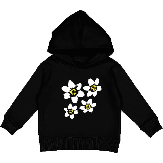 Beautiful White Daisies Flowers Spring Summer Fun Kids Pullover Hoodies