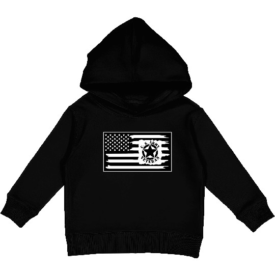Army Veteran Flag LIKE US ON FB #USAPatriotGraphic Kids Pullover Hoodies