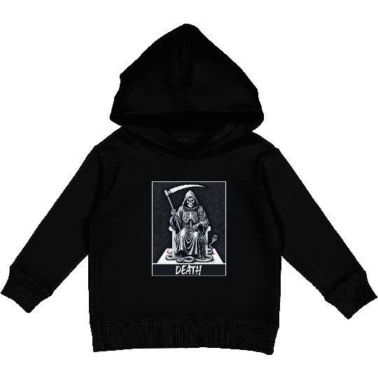 Tarot card death skeleton Magic Kids Pullover Hoodies