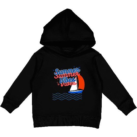 Summer Vibes Kids Pullover Hoodies
