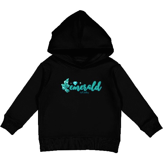 Emerald gemstone jewel Kids Pullover Hoodies