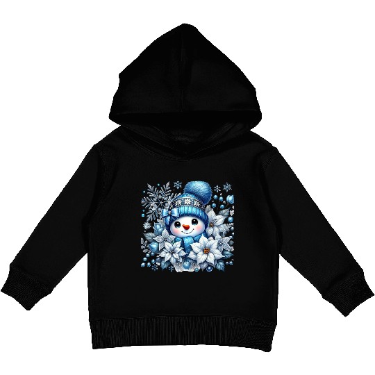 Cute Snowman, Christmas Snowman, Merry Christmas Kids Pullover Hoodies
