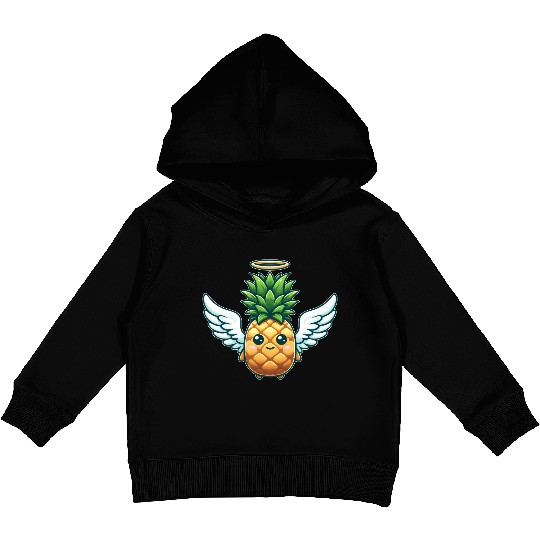 Angel Pineapple with Wings Fruity Kids Pullover Hoodies