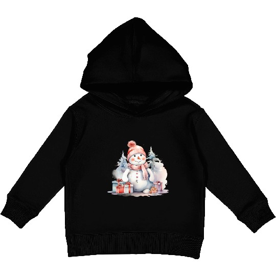 Snowman Christmas, Merry Christmas Kids Pullover Hoodies