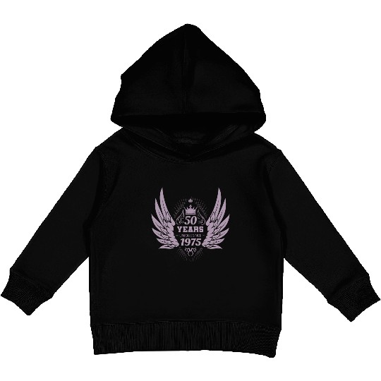 50th Birthday Unique Angel Crown Wings Kids Pullover Hoodies