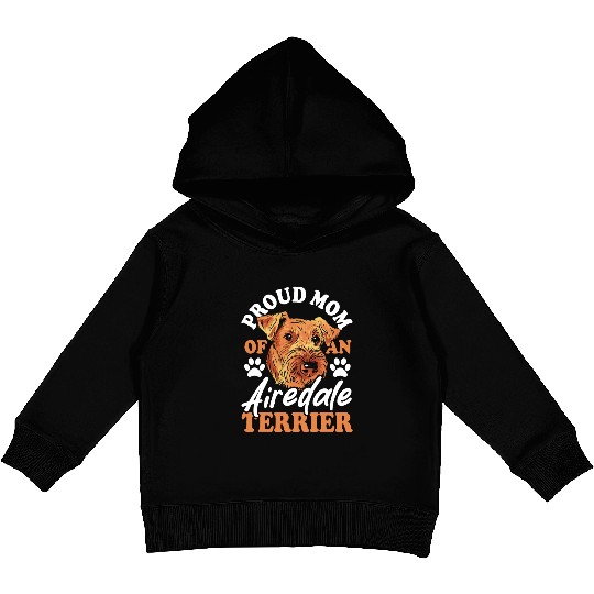 Airedale Dog Mom Grooming Airedale Terrier Kids Pullover Hoodies
