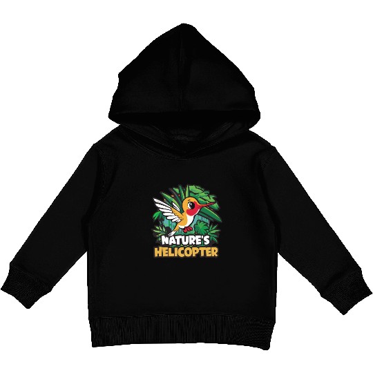 Hummingbird Humor Nature's Helicopter Tropical Kids Pullover Hoodies