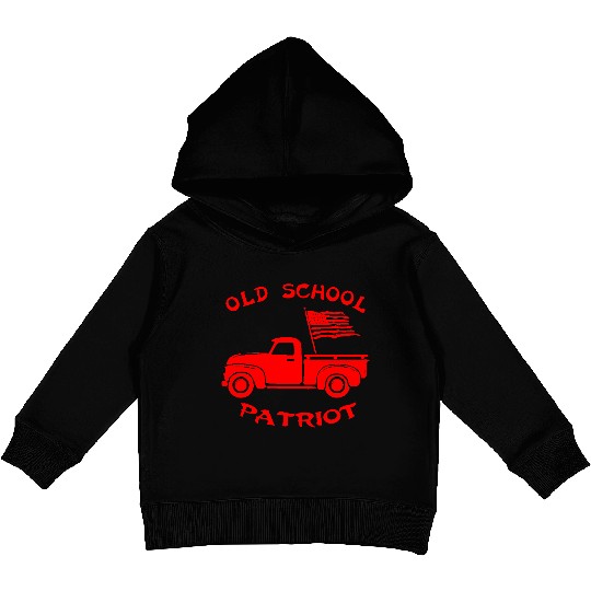 Old School Patriot Flag LIKE US ON FB #USAPatriot Kids Pullover Hoodies