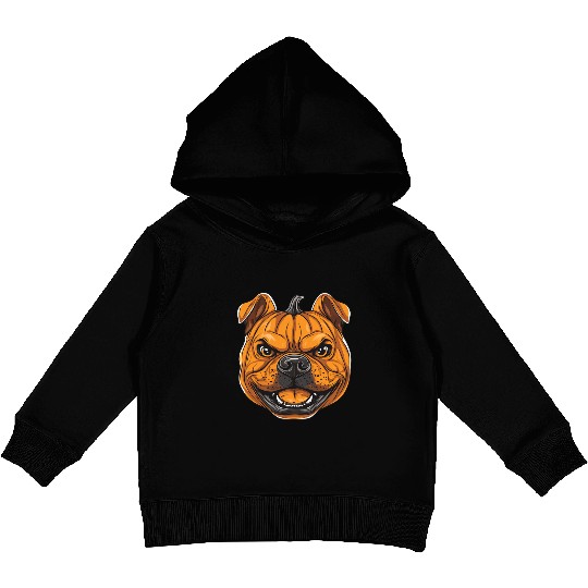 Pumpkin Dog Halloween Dog Pumpkin Kids Pullover Hoodies