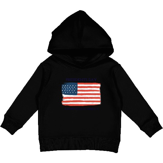 US flag.Presidents Day Kids Pullover Hoodies