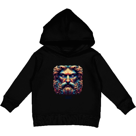 face of zeus mythosview Kids Pullover Hoodies